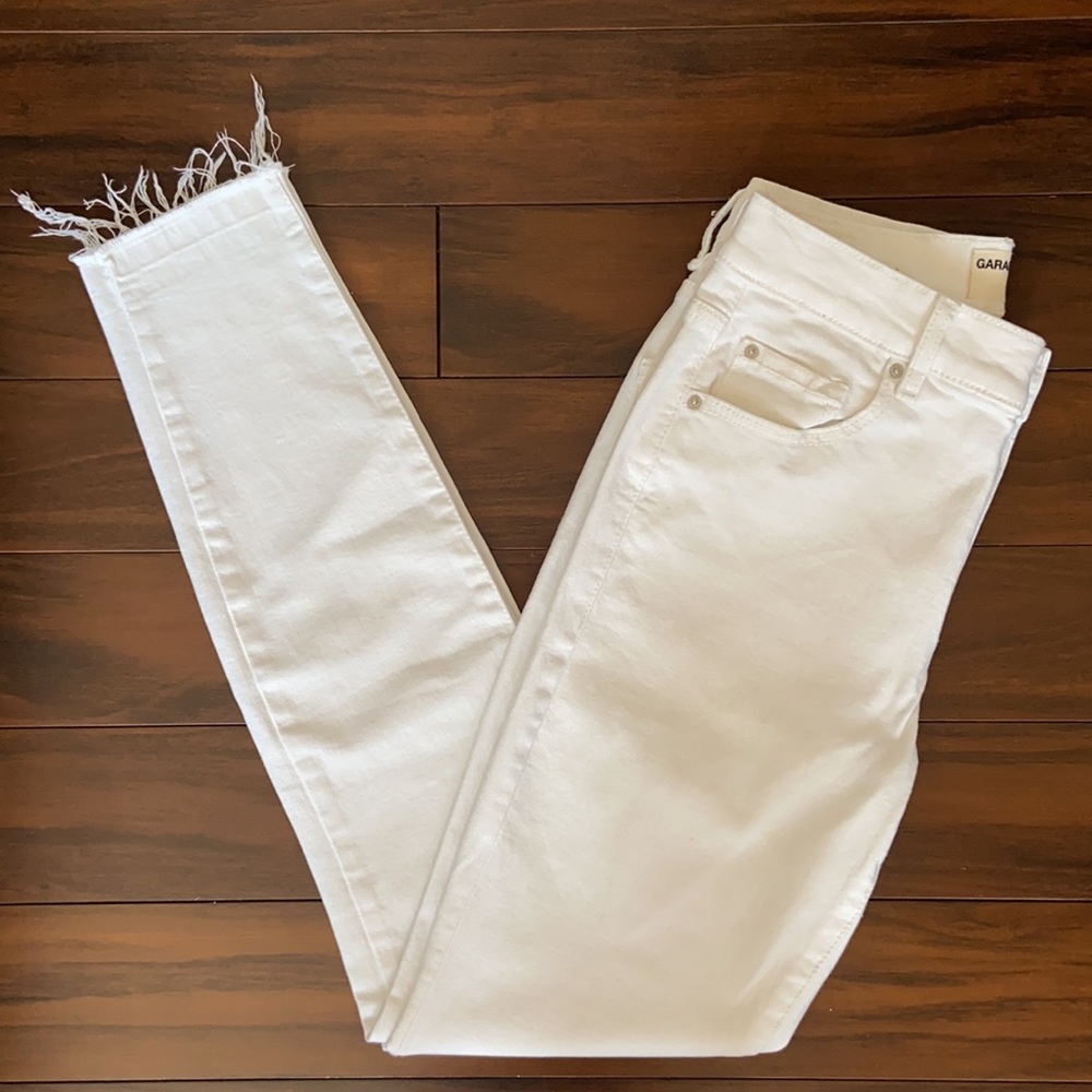 Garage High Rise Frayed Skinny Jeans